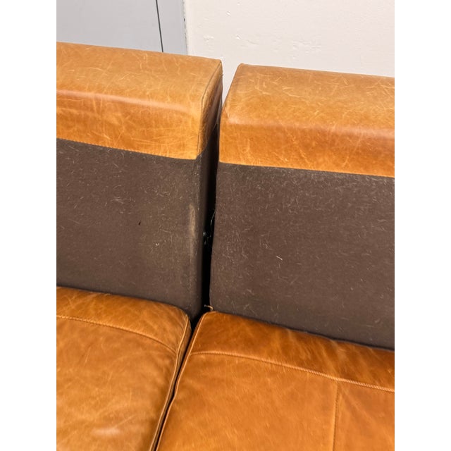 Poly & Bark Napa Leather Sectional Sofa + Chaise, Cognac Tan For Sale - Image 12 of 12