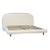White Mod Style Boucle King Size Bed Frame For Sale