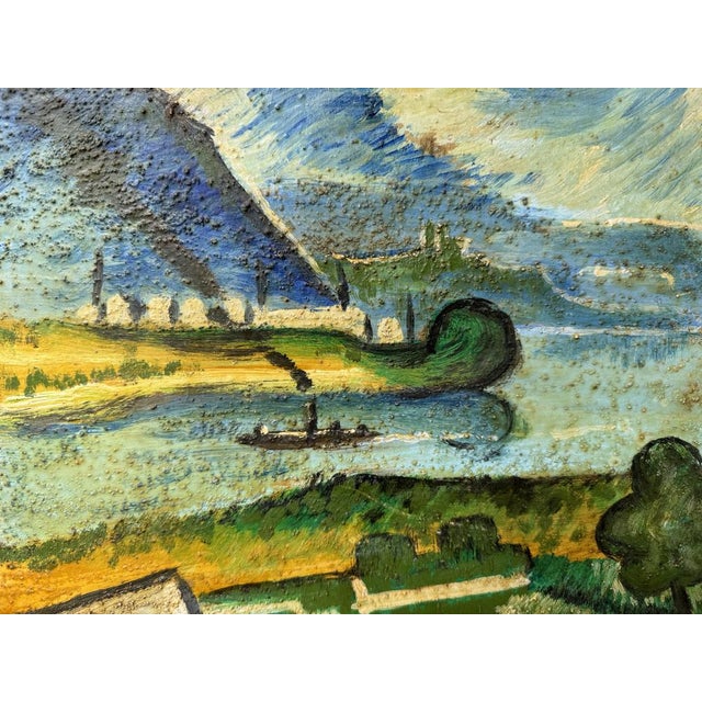 Large Expressionist Factory Painting, Poland For Sale - Image 3 of 10