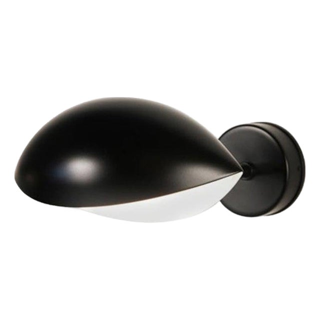 Mid-Century Modern Black Eye Wall Lamp from Serge Mouille For Sale