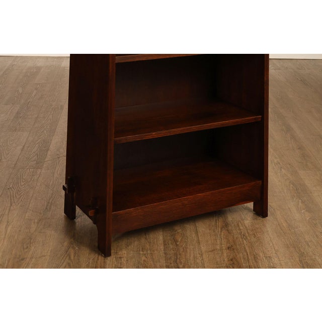 2000 - 2009 Stickley Mission Collection Oak Open Bookcase Shelf Cabinet For Sale - Image 5 of 18