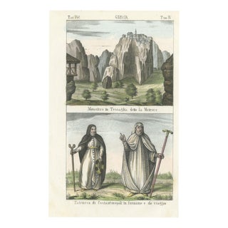 Meteora Monastery in Thessaly and the Patriarch of Constantinople, 1842, Paper For Sale