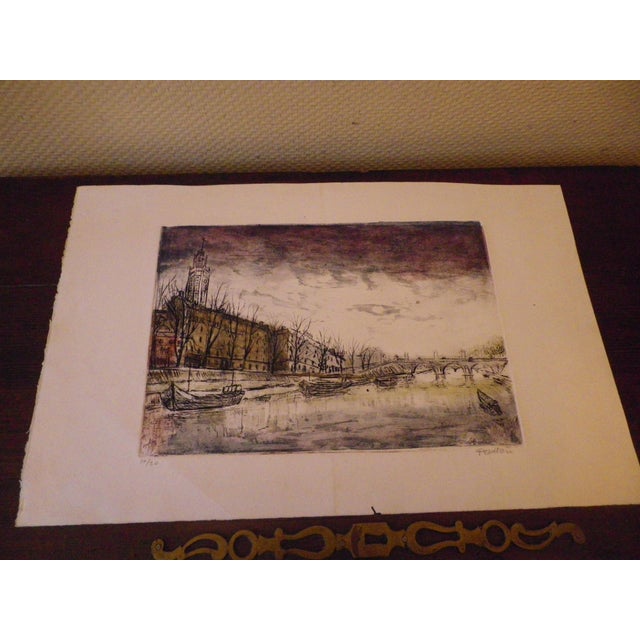 Elie Pesatori, Urban Landscape, Etching For Sale - Image 13 of 18