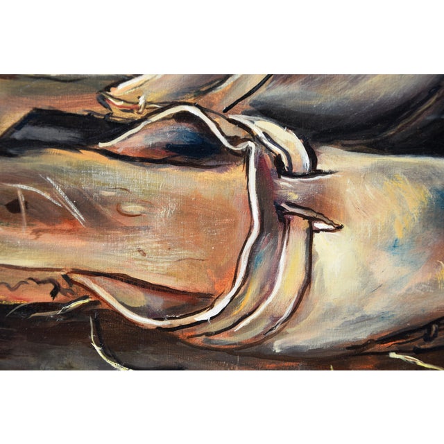 Friedrich Kunitzer, Still Life with Shoes, 1975, Oil on Canvas, Framed For Sale - Image 9 of 15