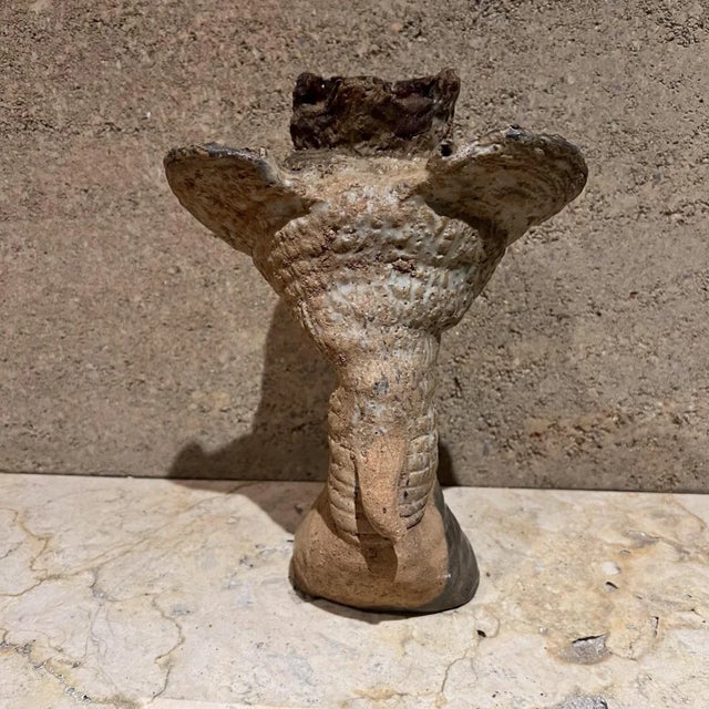 1970s Abstract Textured Hoof Sculpture Studio Art Pottery For Sale In San Diego - Image 6 of 11
