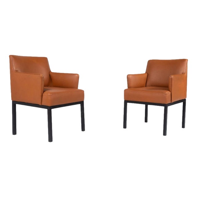 Mid-Century Armchairs Mod 56 by Jules Wabbes for Mobilier Universel, 1960, Set of 2 For Sale