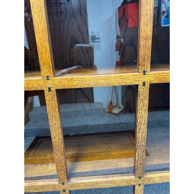 Arts & Crafts Arts and Crafts Style Glass Front Bookcase For Sale - Image 3 of 7