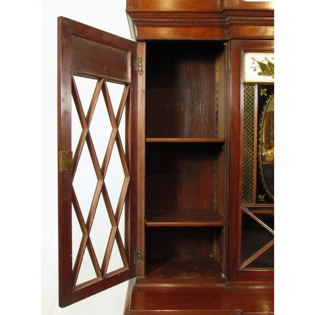 Brown Federal Style Breakfront Secretary For Sale - Image 8 of 13