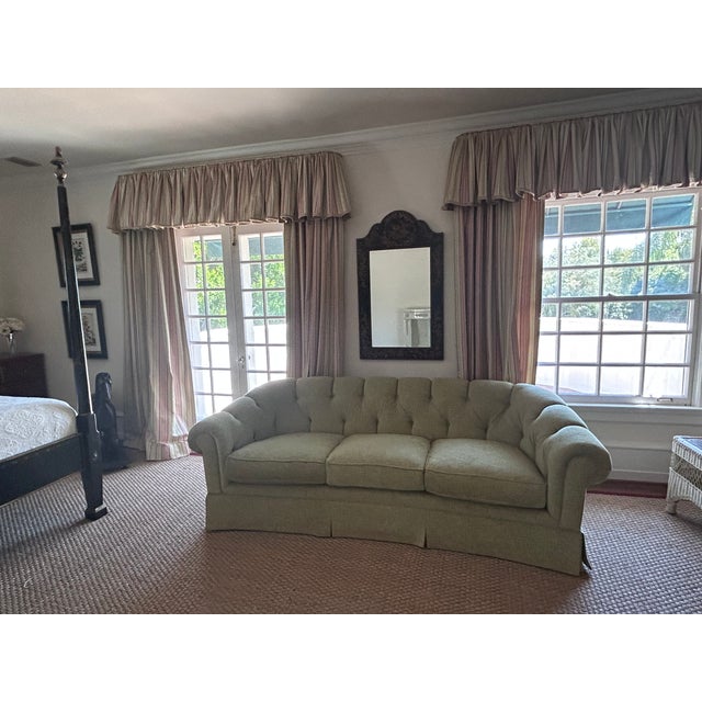 2020s Never Used Grand 90" Custom 8-Way Hand Tied Tufted Sofa, Pindler Performance Textured Fabric. For Sale - Image 5 of 7