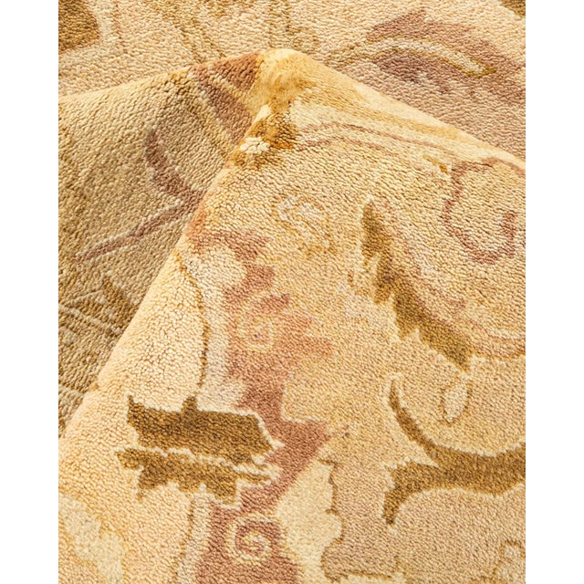 Textile Vintage Moroccan Hand Knotted Wool Area Rug, Ivory - 8'0" X 9'10" For Sale - Image 7 of 9