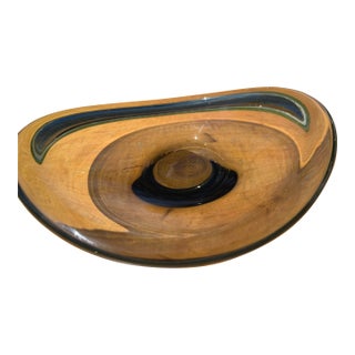1960s Holmegaard Smoky Glass Bowl Signed For Sale