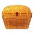 Decorative Anglo-Indian Inspired Style Bamboo Rattan Blanket Hamper | Large Chinoiserie Keepsake Chest | Vintage Lidded Storage For Sale
