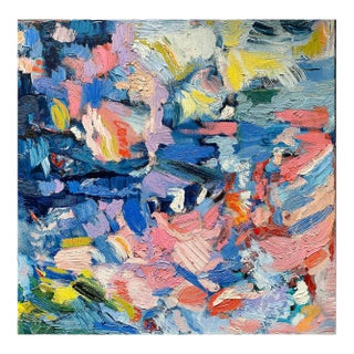 "A New Season" Original Contemporary Abstract Expressionist Oil Painting by Monica Shulman For Sale