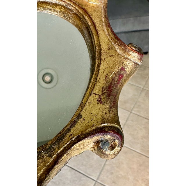 Mid-Century Italian Giltwood Florentia Accent Mirrors - A Pair For Sale - Image 11 of 16
