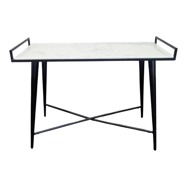 Threshold With Studio McGee Pleasant Grove Marble Top Console For Sale