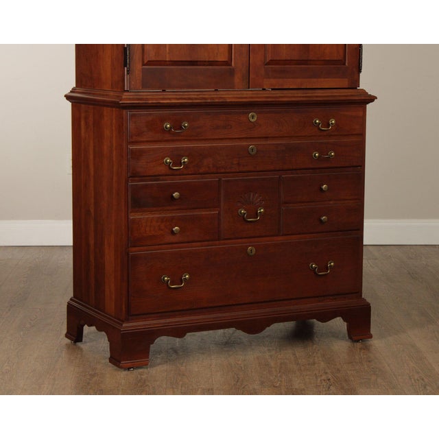 Pennsylvania House Traditional Style Cherry Armoire For Sale - Image 9 of 12
