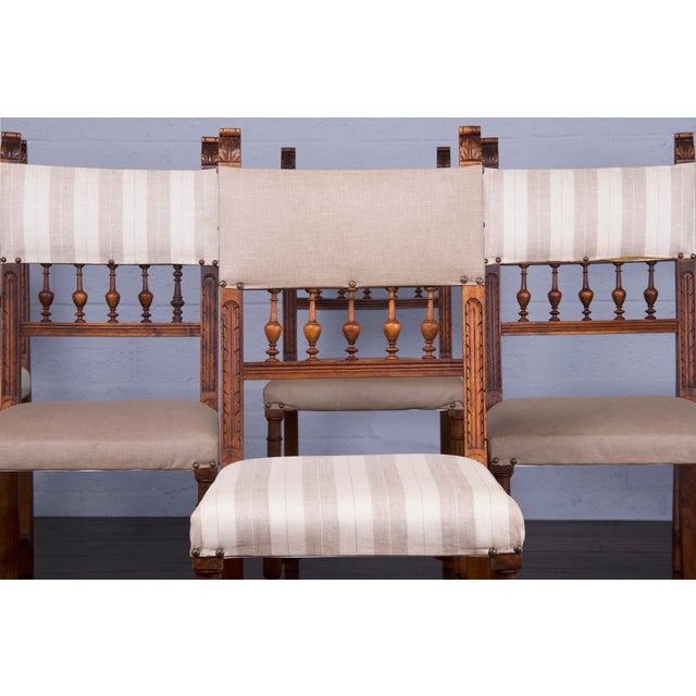 Transport yourself to the grandeur of the late 19th-century French Renaissance with this stunning set of six antique...