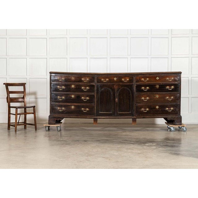 Large English George III Provincial Oak Dresser Base, 1790s For Sale - Image 3 of 18