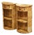 Pair of Mid-Century French Art Deco Burl Elm Bedside Tables Nightstands For Sale