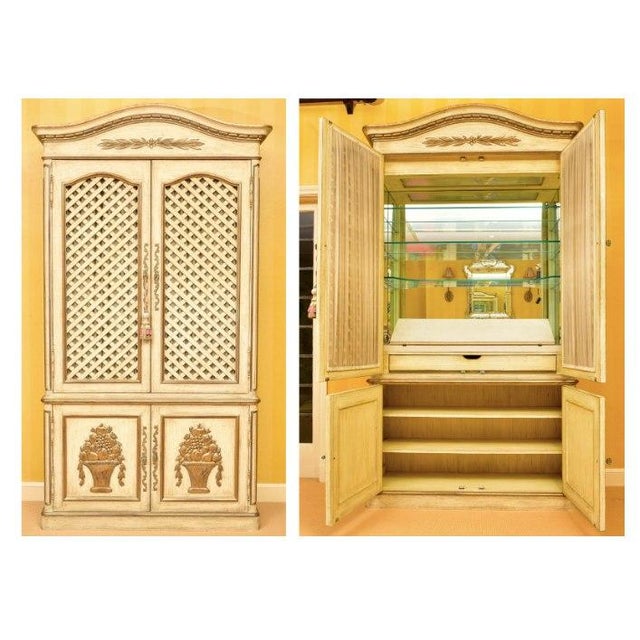 Elevate your entertaining space with this exquisite French custom bar cabinet, thoughtfully designed to combine elegance,...