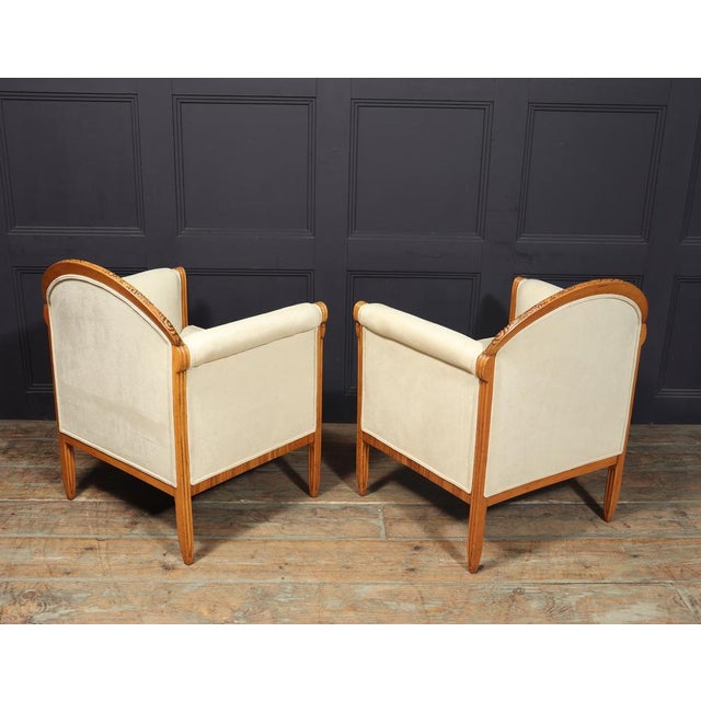 Wood Set of French Art Deco Armchairs by Paul Follot, 1925 For Sale - Image 7 of 18