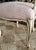 Off-white Mid Century French Style Ribbon Back Arm Chair For Sale - Image 8 of 9