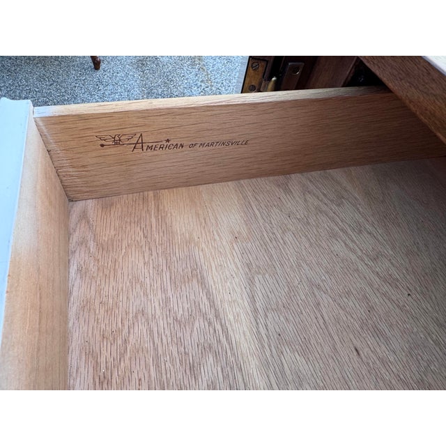Vintage 1960s Walnut Wood Large Server Credenza by American of Martinsville For Sale - Image 9 of 12