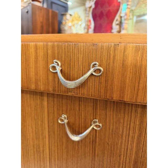 Wood Mid-Century Italian Teak Commode For Sale - Image 7 of 8