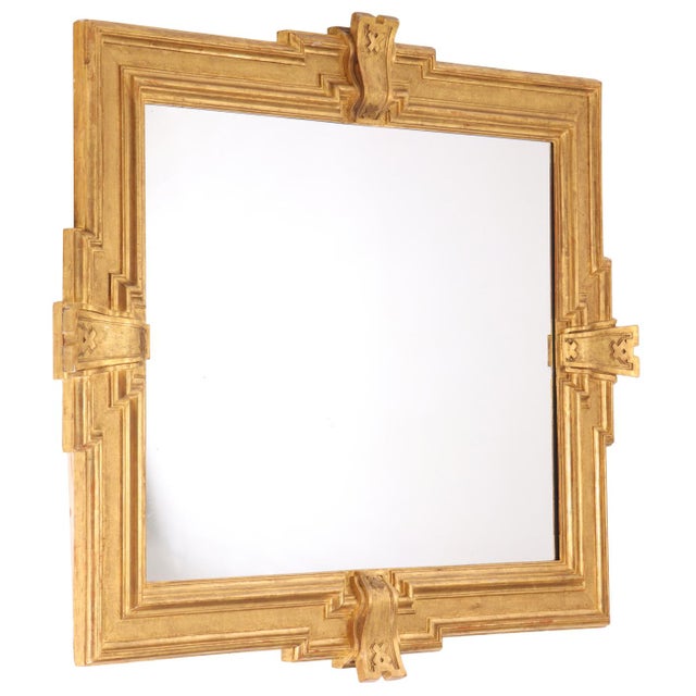 Neoclassical 71" Italian Gilt Wood Mirror, C. 1890 For Sale - Image 3 of 8