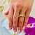 Natural Multicolored Sapphire Ring 14k Y Gold 5.28 TCW Certified, Size 6.5 For Sale - Image 4 of 6