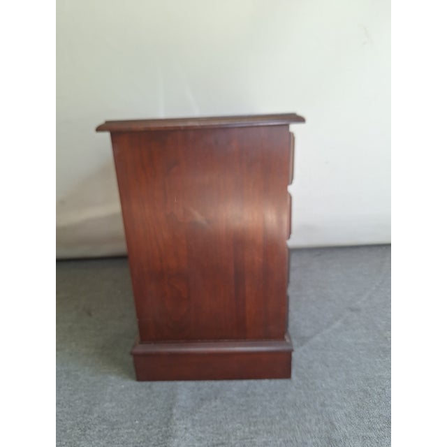 Chippendale Chippendale Cherry Nightstand / Bedside Chest of Drawers For Sale - Image 3 of 5