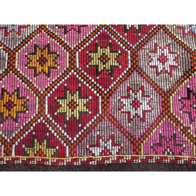 1960s Vintage Turkish Handmade Kilim Rug - 68"x121" For Sale - Image 11 of 13