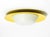 1950s Large Mid-Century Ceiling Lamp in Glass with Metal Reflector in Yellow from Kaiser Leuchten, 1950s For Sale - Image 5 of 13