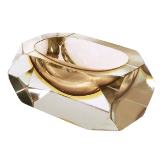 Vintage Murano Sommerso Glass Ashtray by Bucella Cristalli, 1960s For Sale