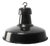 Vintage French Industrial Black Enamel Pendant Light from GAL For Sale