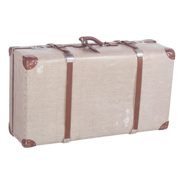 Mid-Century Modern Travelling Bag with Leather, 1950s For Sale - Image 13 of 13