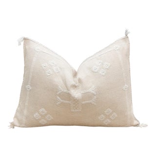 Desert Plaster Silk Rug Lumbar Pillow For Sale