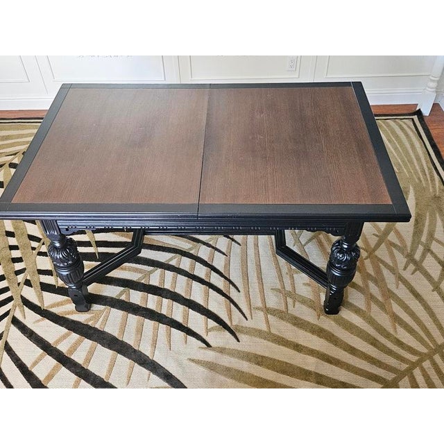 Mahogany Dinning table with Two Stored Leaf's, 41" x 65", expands to 105" for large family seating. Smooth operation by...