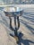 French French Style Petite Coffee Table – Unique Lyre-Shaped Base For Sale - Image 3 of 9