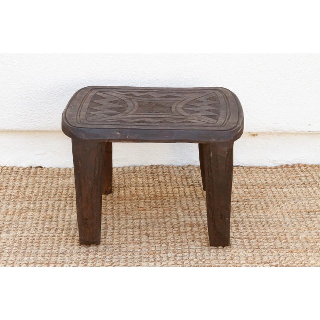 Authentic Carved Top Dukoci Nupe Table For Sale In Los Angeles - Image 6 of 8