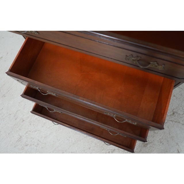 1930s Vintage French Country Walnut Finish High Chest For Sale - Image 5 of 18