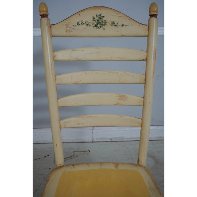 White Country Paint Decorated Dining Room Table & Chairs Set For Sale - Image 8 of 12