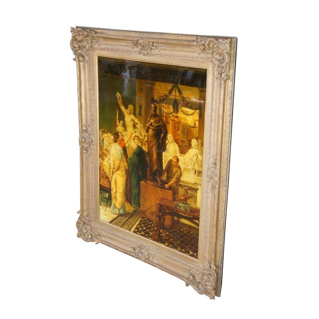 Classical Roman Late 20th Century Sculpture Gallery in Rome Time of Agrippa After Sir Lawrence Alma-Tadema For Sale - Image 3 of 14