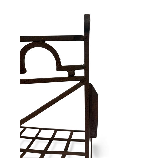 Black 1960s French Country Iron Bench For Sale - Image 8 of 10