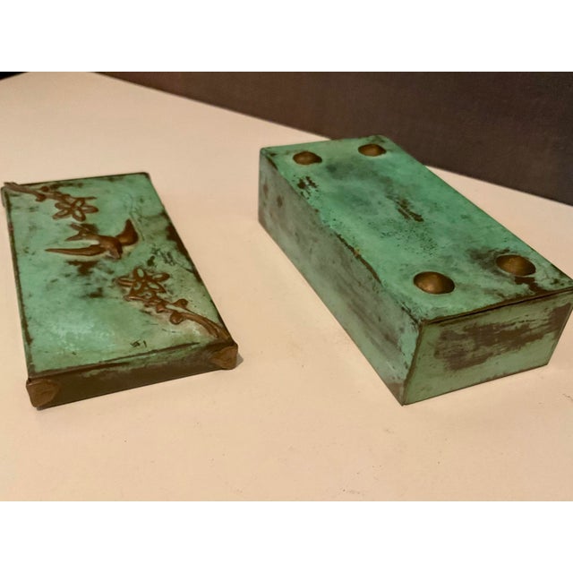 Vintage Zenda Mexico Copper Box With Bird and Floral Relief For Sale - Image 9 of 16