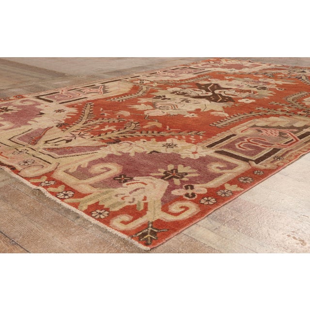 Red Antique Turkestan Khotan Rug, 05'08 X 08'11 For Sale - Image 8 of 10