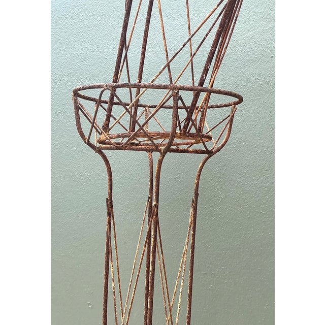 Vintage Patinated Wire Frame Garden Arch For Sale - Image 12 of 14