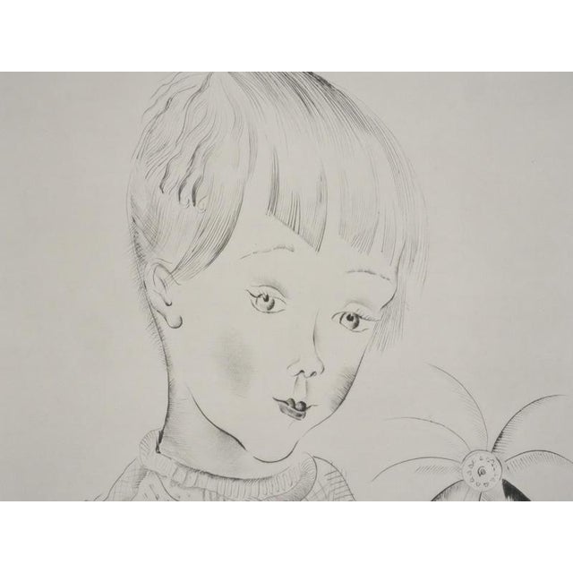 Mily Possoz, The Boy with the Small Palm Tree, Original Signed Engraving For Sale - Image 7 of 9