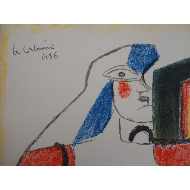 Le Corbusier, Two Spaniards on the Balcony, 1938, Original Lithograph For Sale - Image 3 of 6