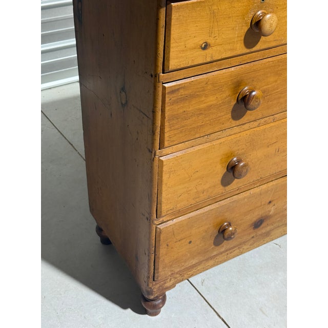 Antique Pine Two Over Three Drawers - Chest of Drawers From England For Sale - Image 6 of 18